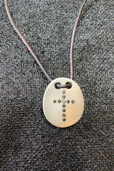 COLGANTE PLATA CON CRUZ HOMBRE