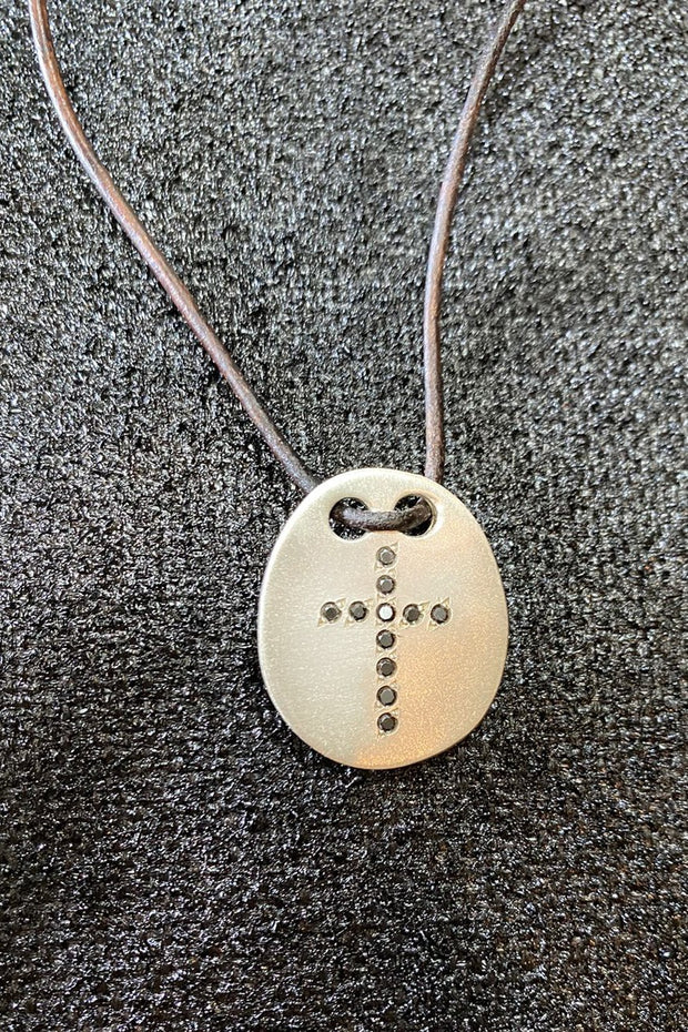 COLGANTE PLATA CON CRUZ HOMBRE