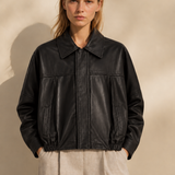 CHAQUETA BOMBER CUERO