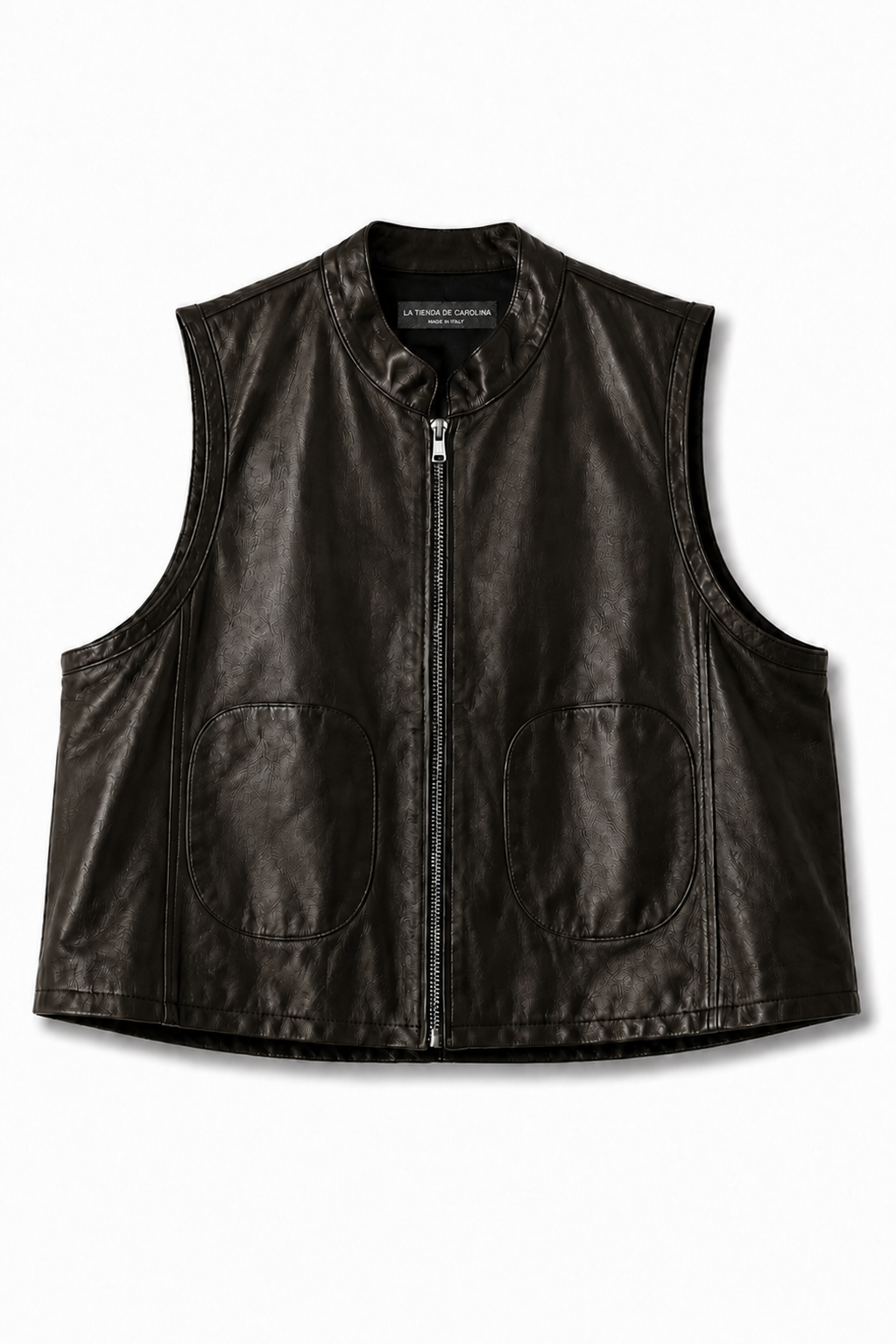 CHAQUETA EMMA SIN MANGAS CUERO