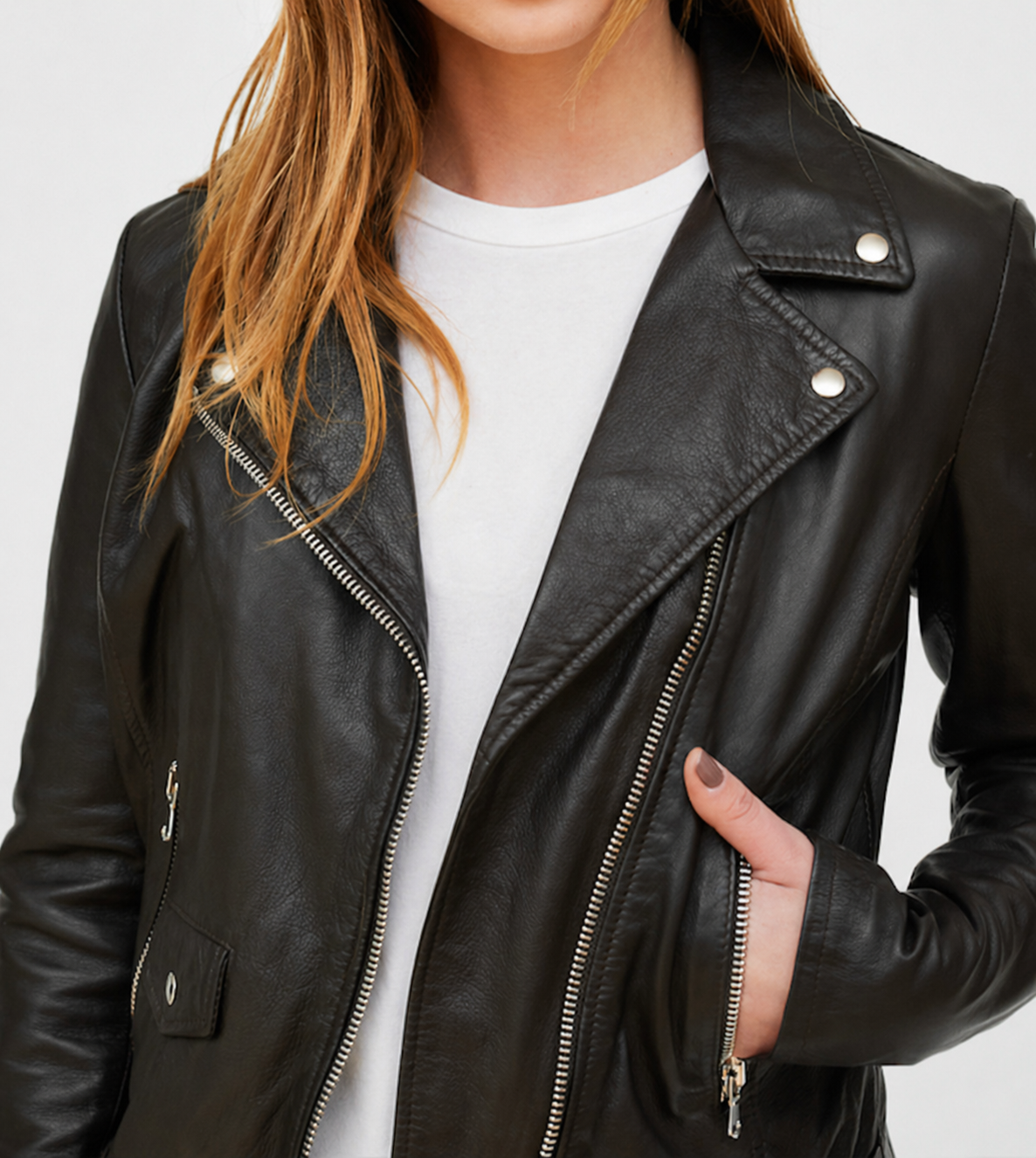 CHAQUETA BIKER CUERO