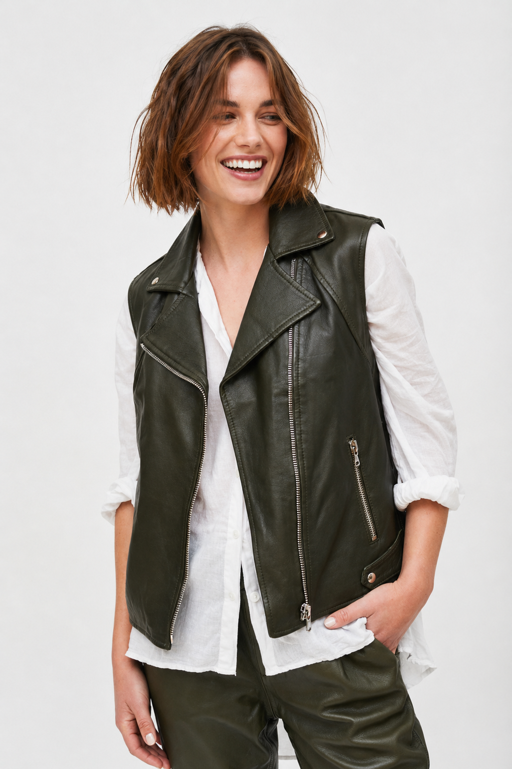 GILET BIKER CUERO