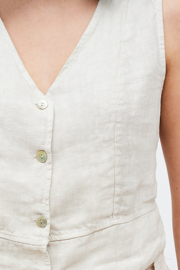 GILET MOIRA LINO