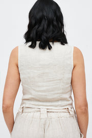 GILET MOIRA LINO
