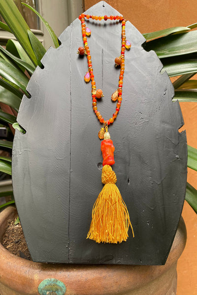COLLAR AGATAS NARANJA