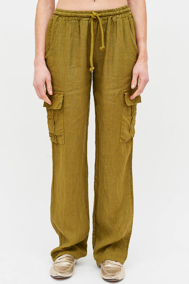 PANTALON CARGO LINO