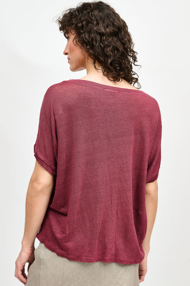 POLERA MANGA CORTA LINO