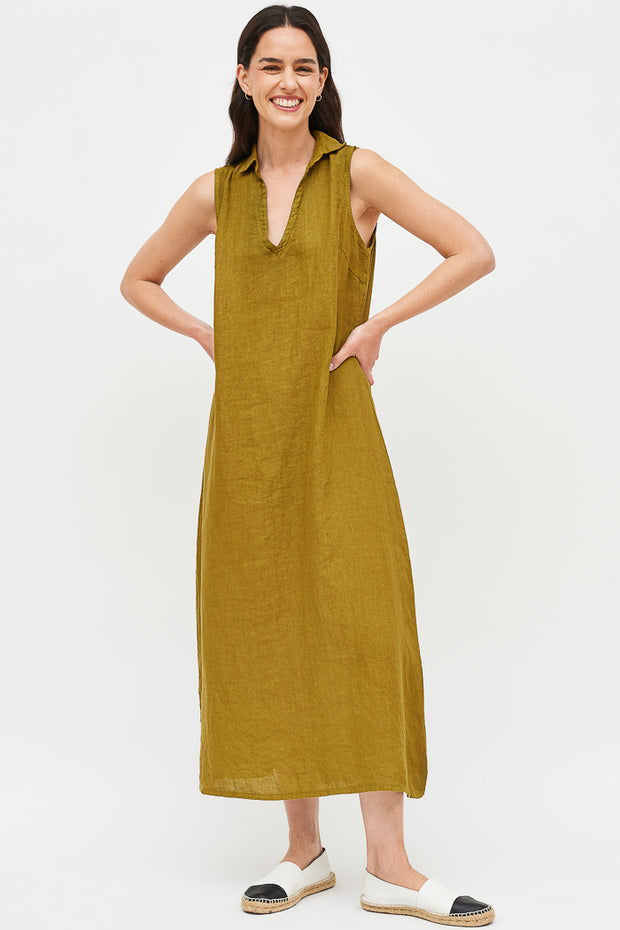 VESTIDO CAYETANA LINO