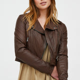 CHAQUETA  BIKER CORTA CUERO