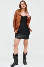 CHAQUETA BIKER CUERO