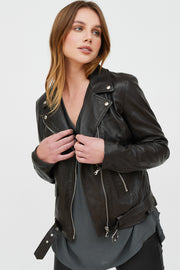 CHAQUETA BIKER CUERO