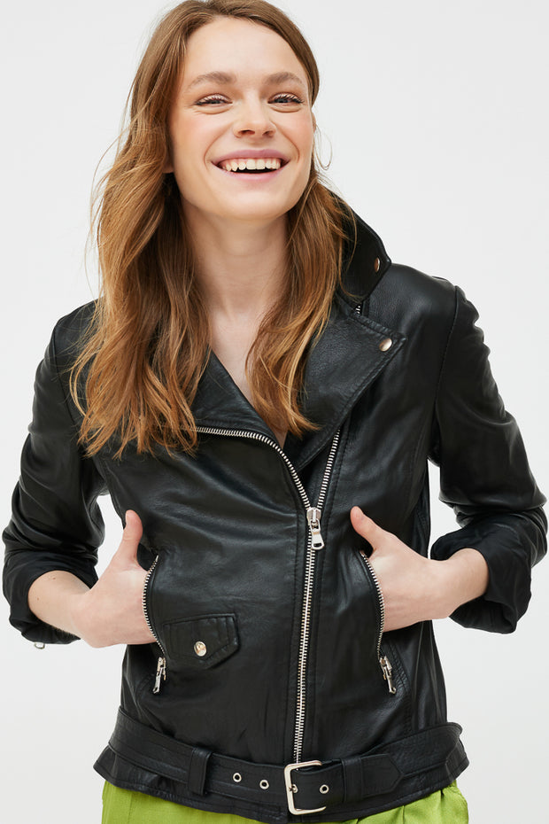 CHAQUETA BIKER CUERO