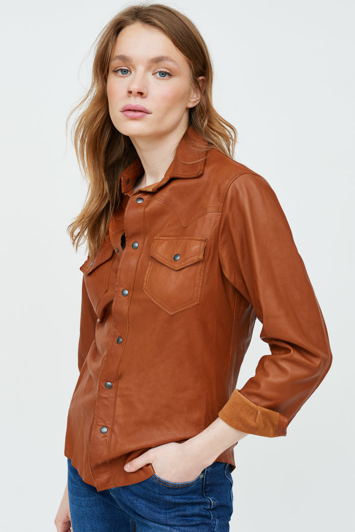 CAMISA POLA CUERO
