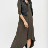 CHAQUETA BIKER SIN MANGAS CUERO