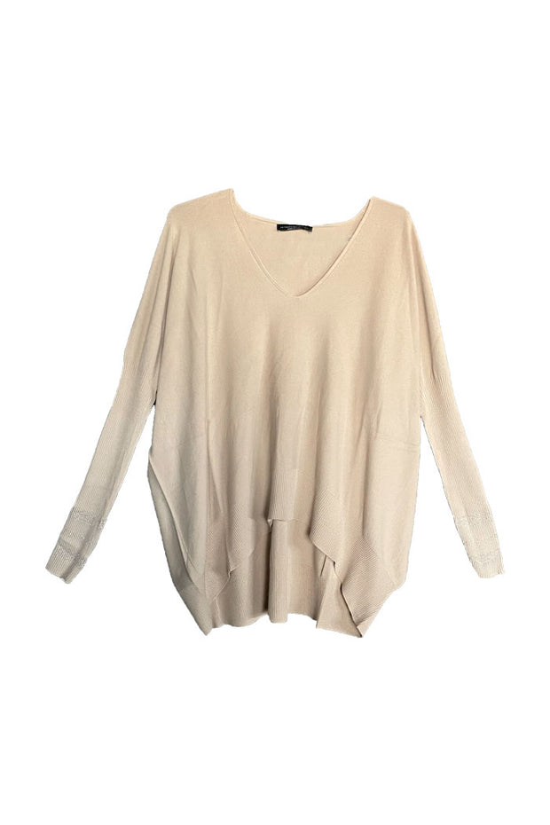 SWEATER CURVO LUCIA V BRILLO