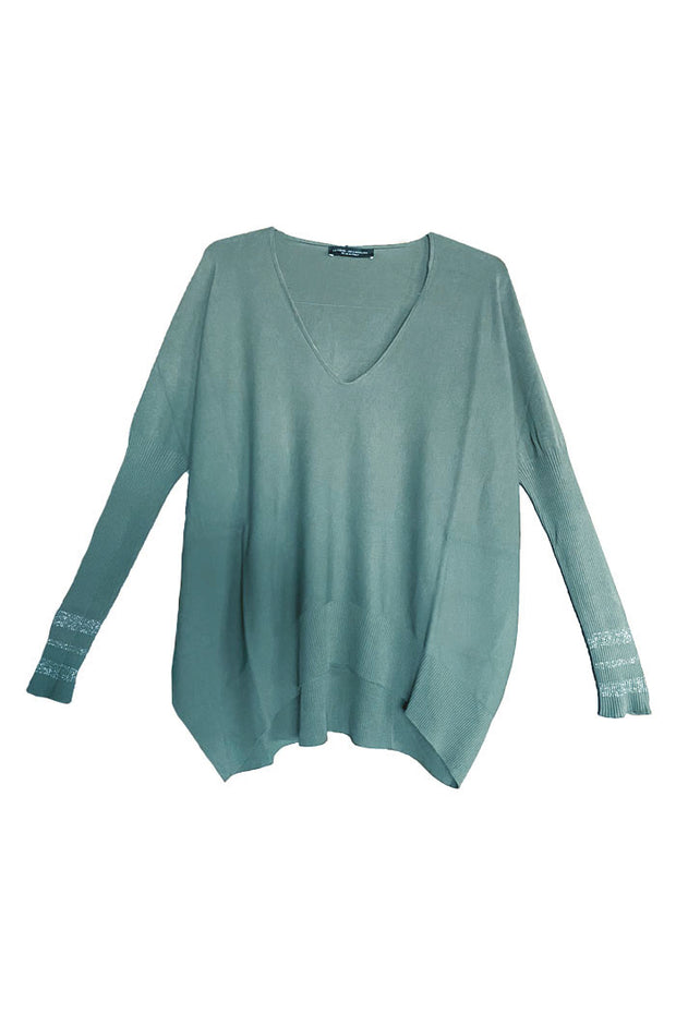 SWEATER CURVO LUCIA V BRILLO