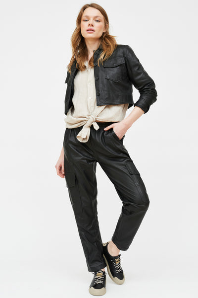 PANTALON CARGO CUERO