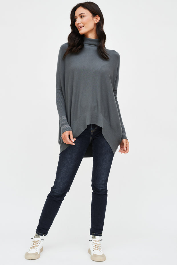 SWEATER CURVO LUCIA CUELLO BRILLO