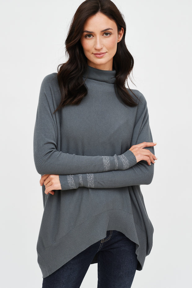 SWEATER CURVO LUCIA CUELLO BRILLO