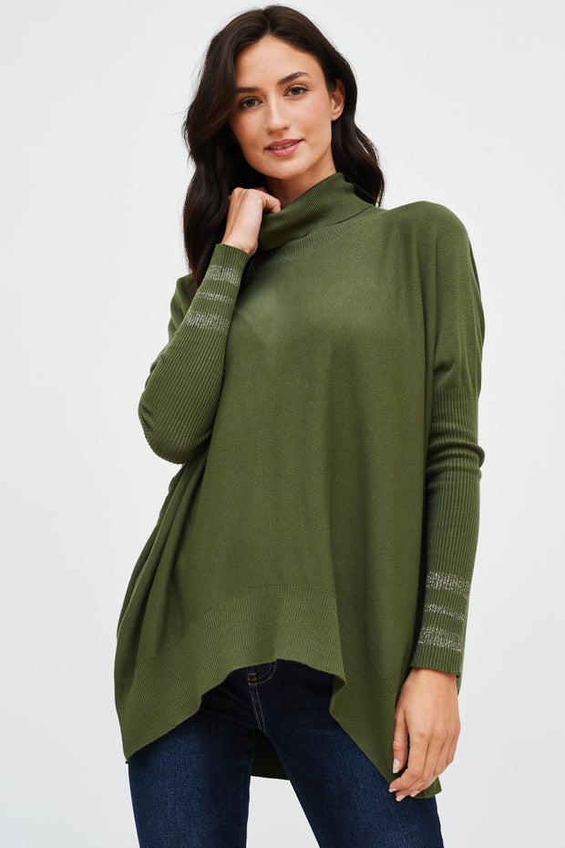 SWEATER CURVO LUCIA CUELLO BRILLO