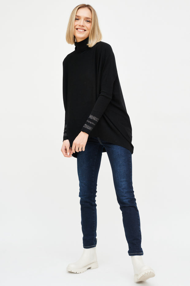 SWEATER CURVO LUCIA CUELLO BRILLO