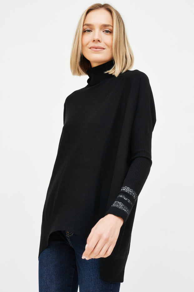 SWEATER CURVO LUCIA CUELLO BRILLO