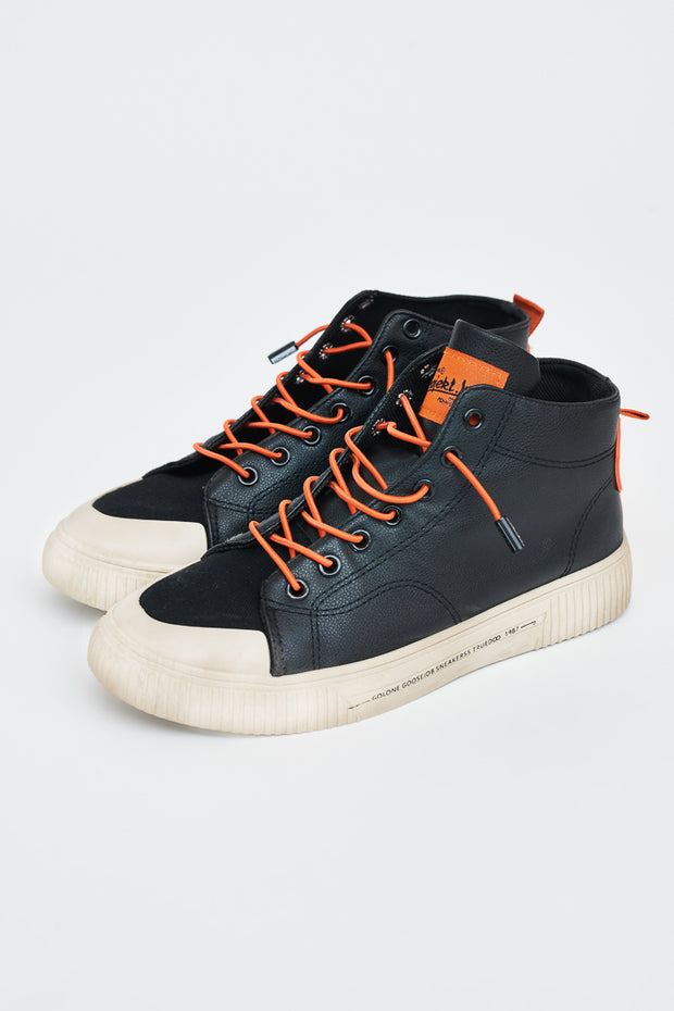 ZAPATILLA CAÑA PU NARANJO