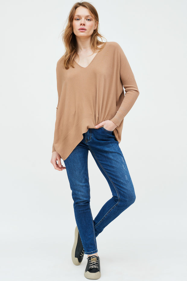 SWEATER CURVO LUCIA V BRILLO