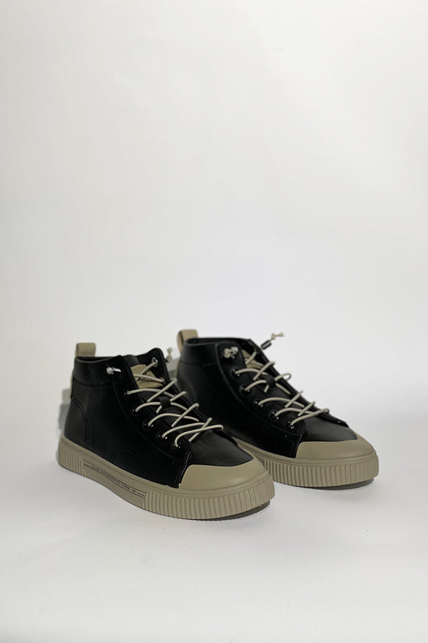 ZAPATILLA CAÑA PU NEGRO