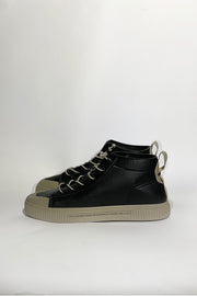 ZAPATILLA CAÑA PU NEGRO